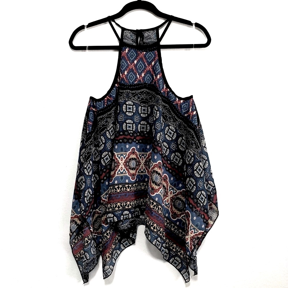 Romeo & Juliet Couture Chiffon Asymmetrical Tank Top
